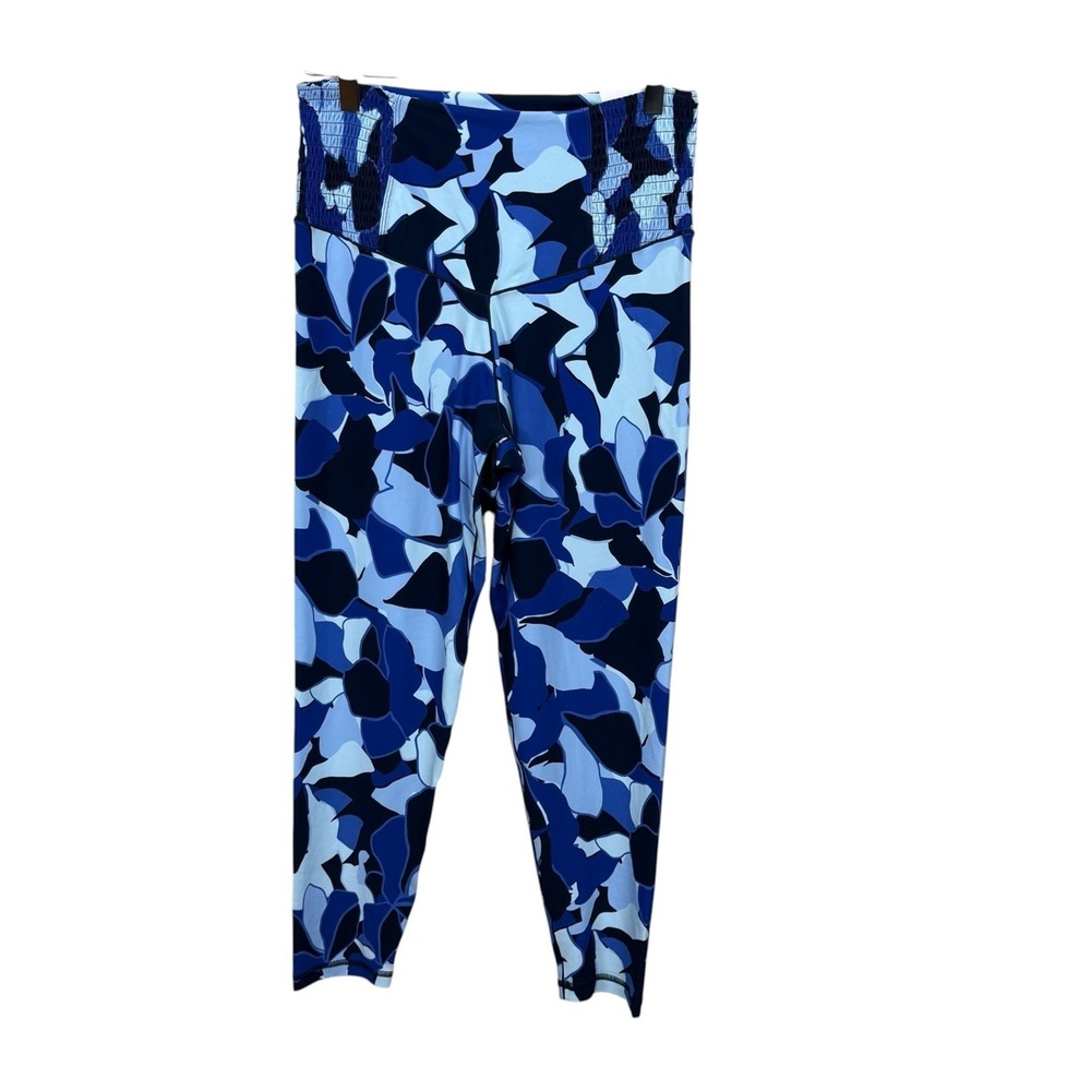 Aerie Offline Womens Size XL Real Me 7/8 Hi Rise Legging Blue Print NWT